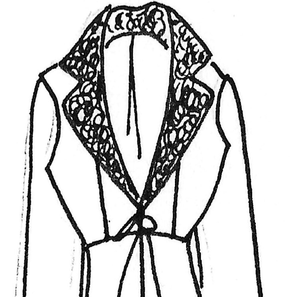 Anna Huling, knee-length maroon overcoat with faux fur lapels and sleeve cuffs - Picture 15 of 15